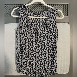 Pin Tucked, Gathered Waste Tank Blouse